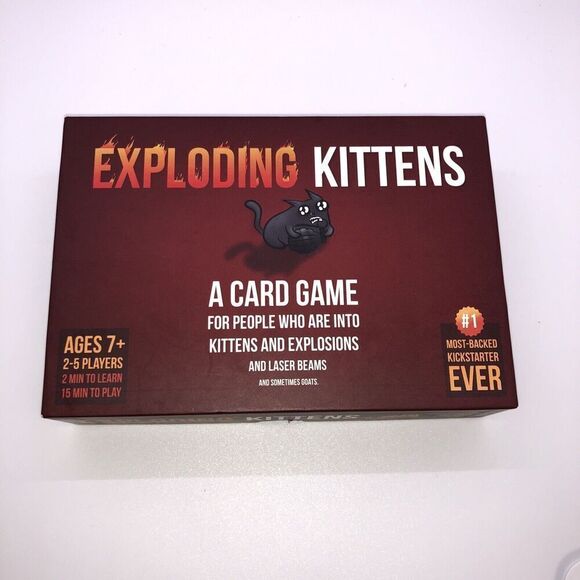 Exploding Kittens Card Game Original Edition Ages 7+ Family Fun New Open Box - Picture 3 of 9